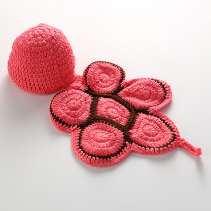Gehäkeltes Schildkröten Kostüm für Neugeborene – Baby Foto Outfit