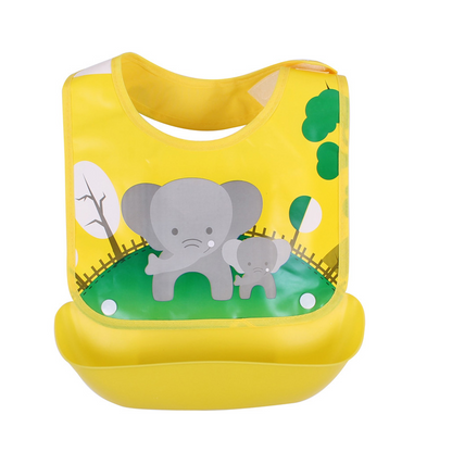 Baby Lätzchen mit Auffangschale – Wasserdichtes, Buntes Design für Mahlzeiten
