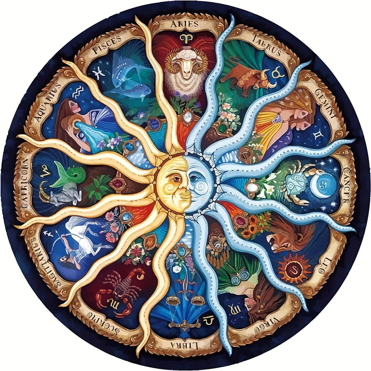 1000-teilige Runde Astrologie-Puzzle