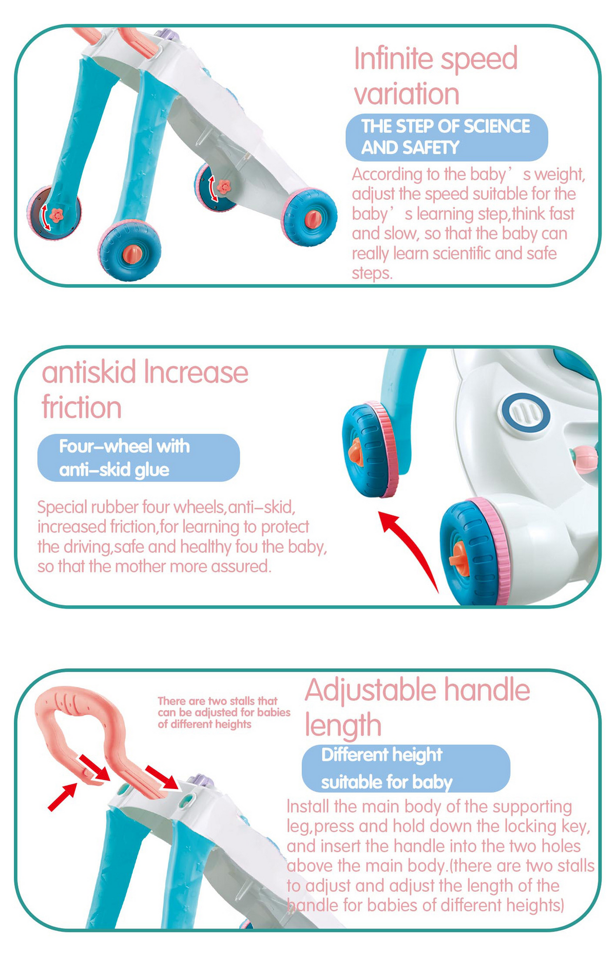 Lauflernwagen mit Musik – Baby Spiel- und Laufhilfe mit Lernspielzeug