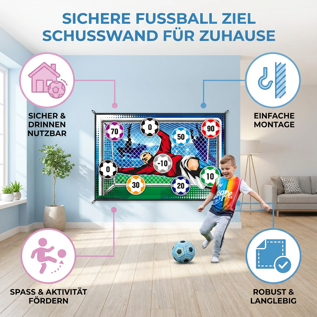 Sichere Fußball Ziel Schusswand für Zuhause