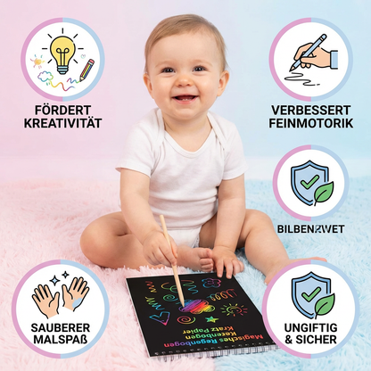 Magisches Regenbogen Kratz Papier