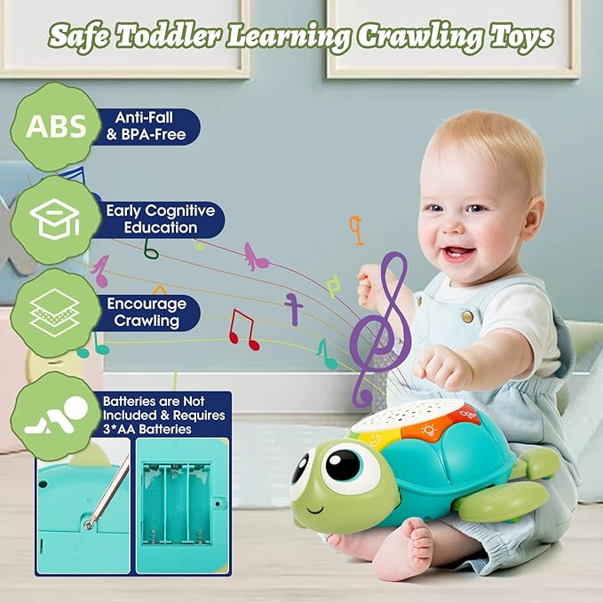 Lauflern-schildkröte – Musik & Sternenprojektor Für Babys