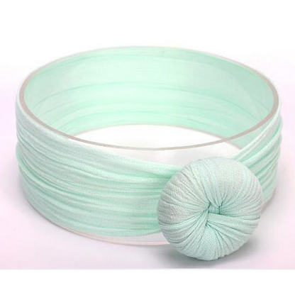 Baby Turban Stirnband Mädchen – Weiches Knotenmuster Haarband