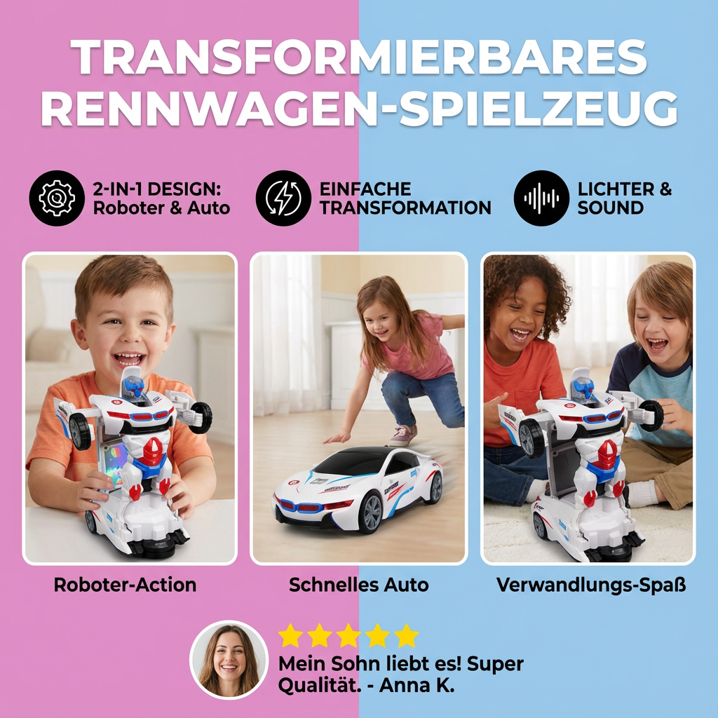 Transformierbares Rennwagen-Spielzeug
