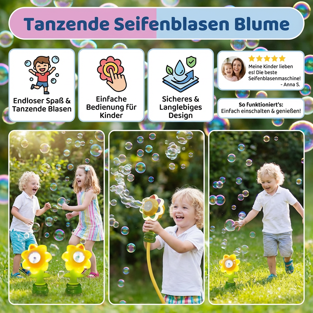 Tanzende Seifenblasen Blume