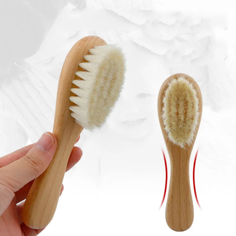 Baby Haarpflege Set mit Bürste und Holzkamm