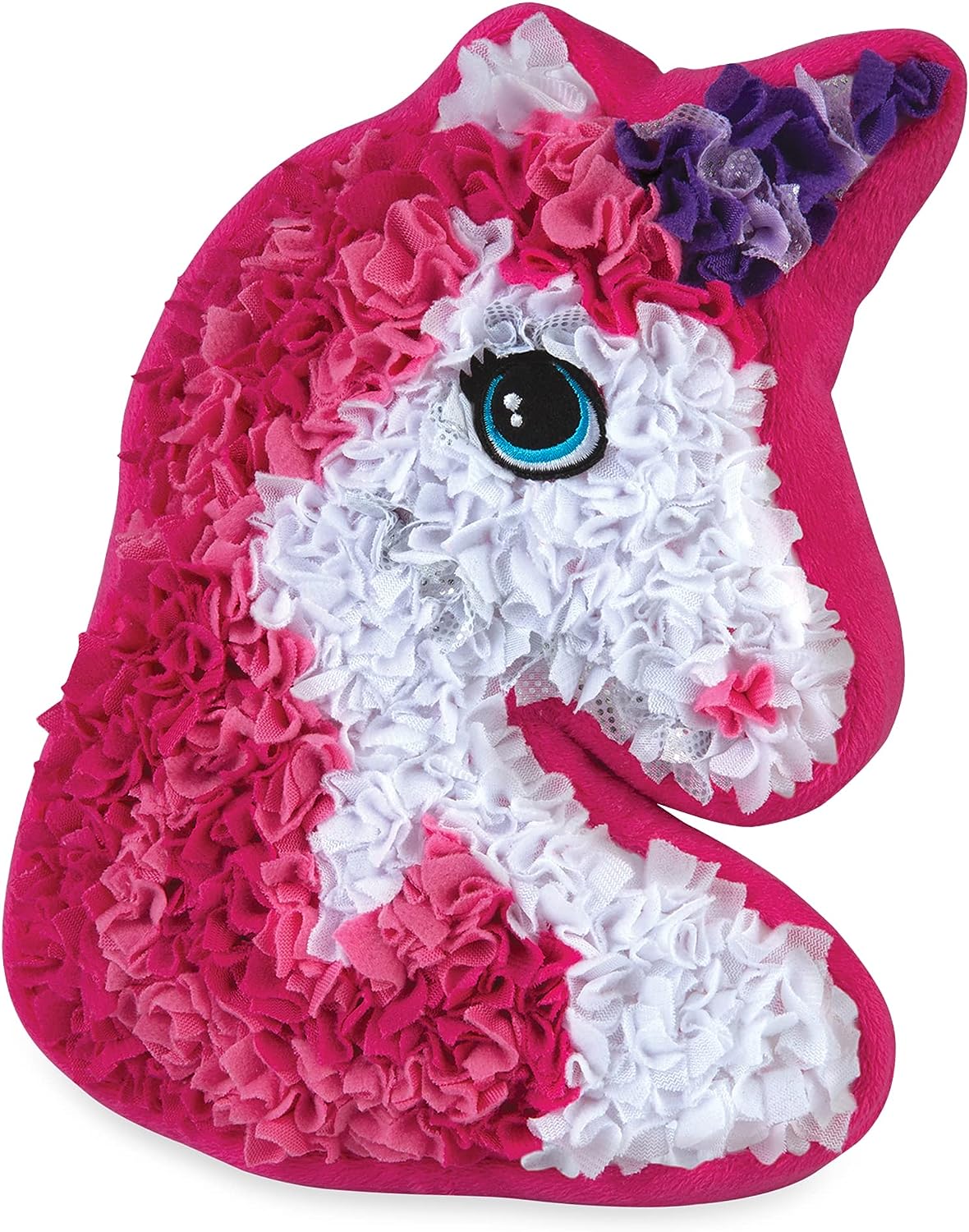 Kuschelweiches Einhorn-Kissen mit Plüscheffekt