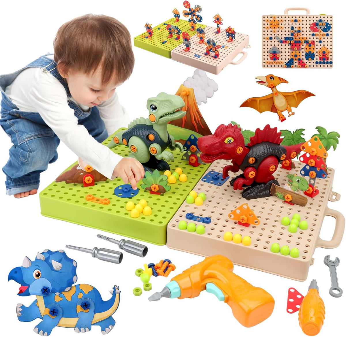 Kreativer Schraubspaß – Dinosaurier Konstruktionsset