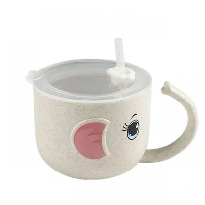 Kinder Trinkbecher mit Strohhalm