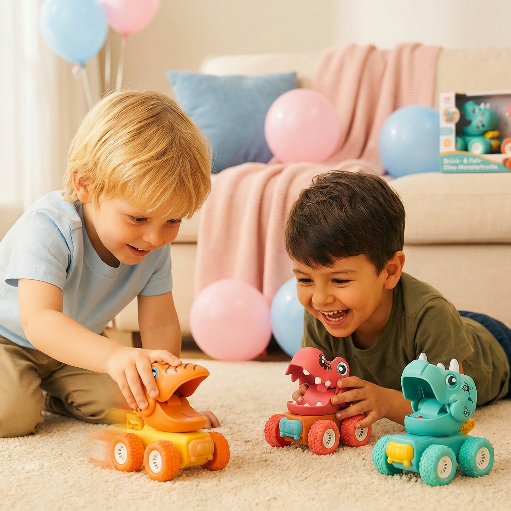 PUSH & DRIVE DINO MONSTERTRUCKS