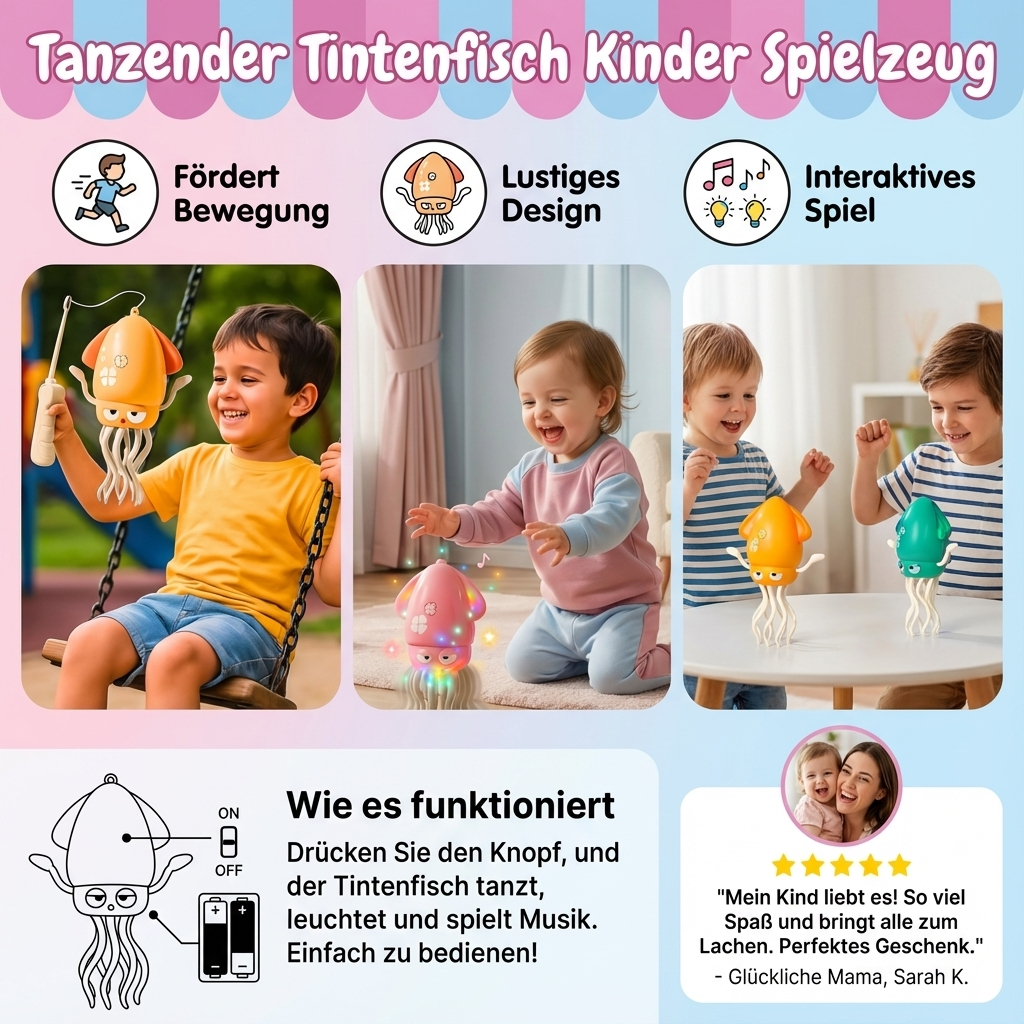 Tanzender Tintenfisch Kinder Spielzeug