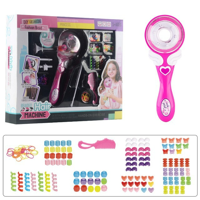 Elektrische Haarflechtmaschine für Kinder – DIY Flechtset mit Zubehör & Perlen