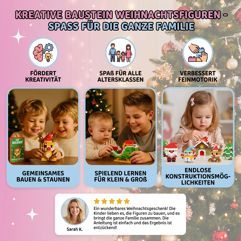 Kreative Baustein Weihnachtsfiguren - Spaß für die ganze Familie