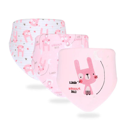 Baby-Schal-Lätzchen-Set - Weiche Dreieckstücher mit niedlichen Motiven