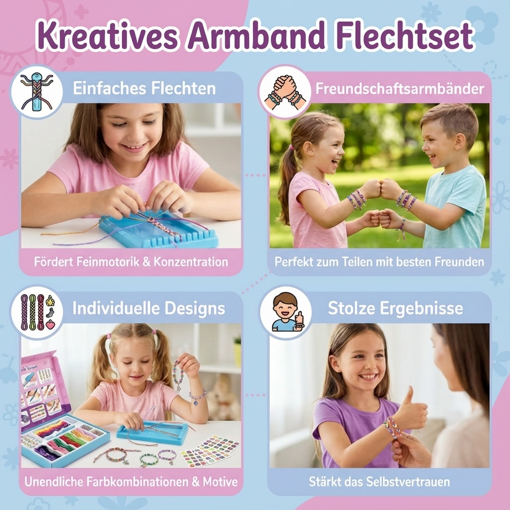 Kreatives Armband Flechtset