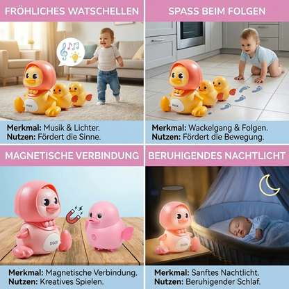 Watschelnde Entenfamilie Kinder Spielzeug