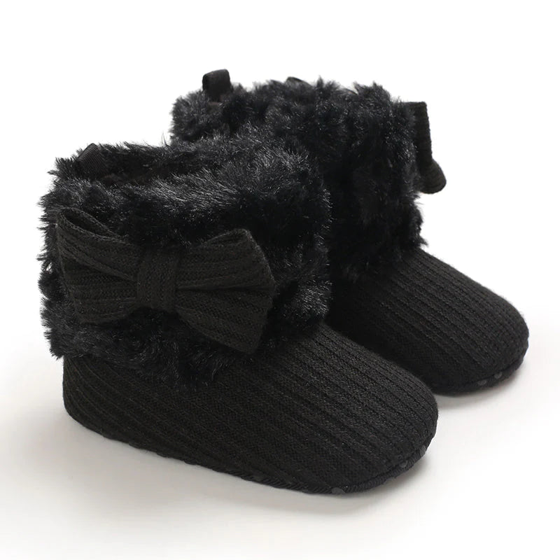 Warme Baby-Winterstiefel – Weiche, gefütterte Hausschuhe mit rutschfester Sohle