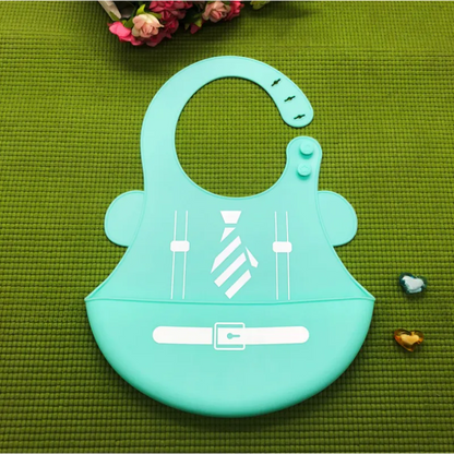 Kinder Lätzchen Set – Bunte Silikon Lätzchen mit Tiermotiven für Babys