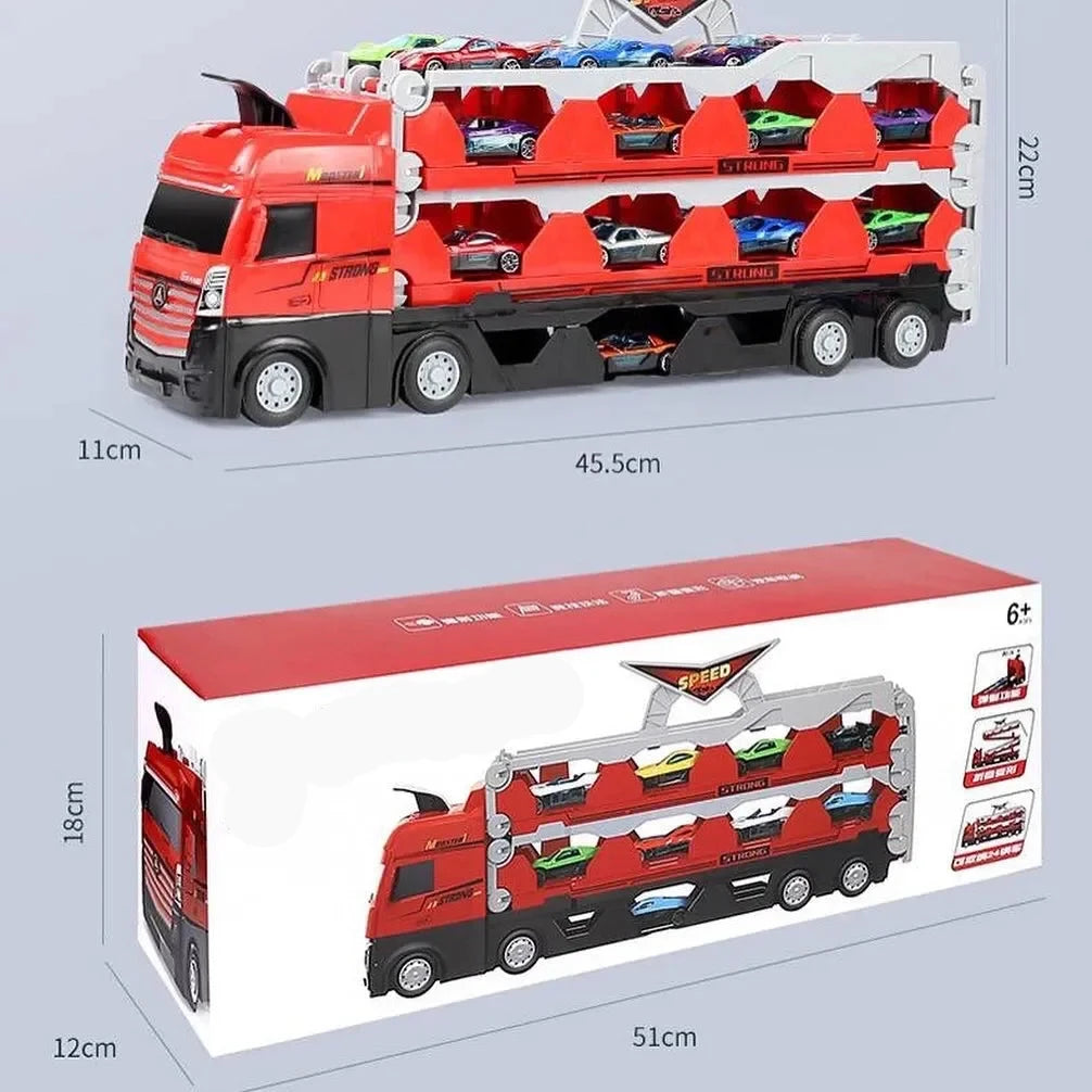 2in1 Ausklappbare Lastwagen Rennstrecke