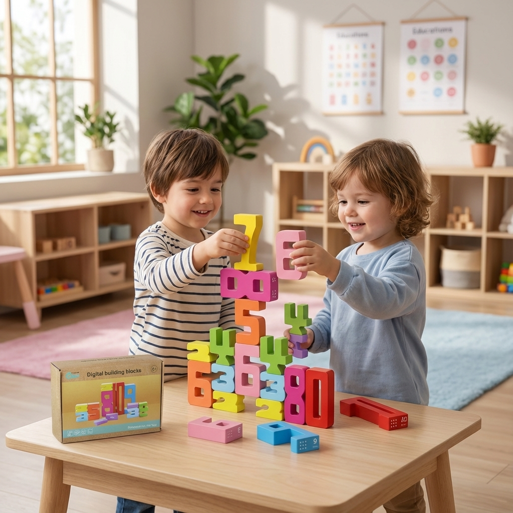 Pädagogische Mathe und Zahlen Lernblöcke