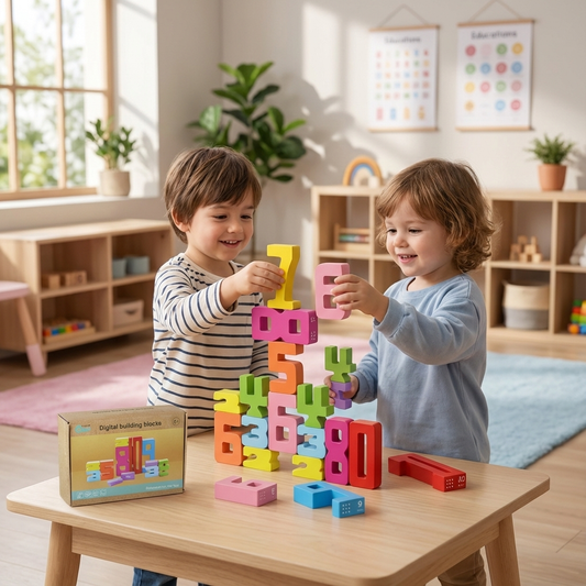 Pädagogische Mathe und Zahlen Lernblöcke