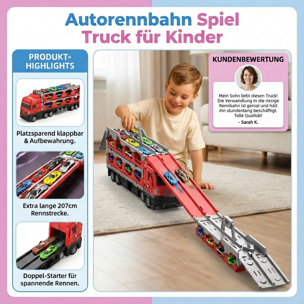 Autorennbahn Spiel Truck für Kinder