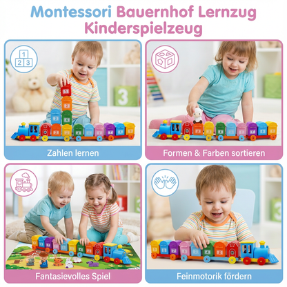 Montessori Bauernhof Lernzug Kinderspielzeug