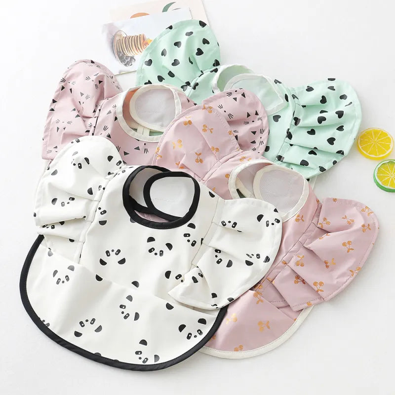 Baby Lätzchen mit Ärmeln – Wasserdichtes Esslatz mit Auffangtasche
