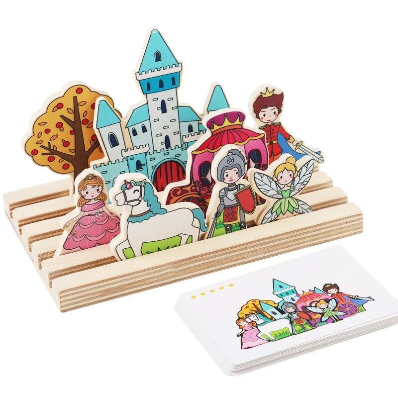 Märchenhaftes Kombinationsspiel – Kreatives 3D-Holzpuzzle