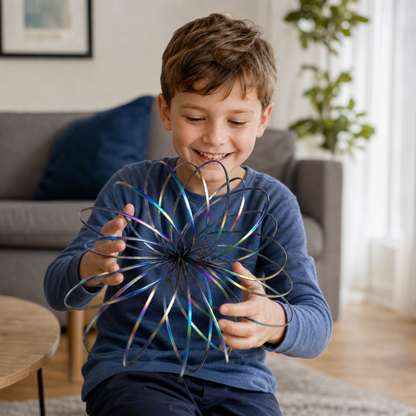 Geometrisches Feder-Fidget-Spielzeug – Sensorische Anti-Stress-Skulptur