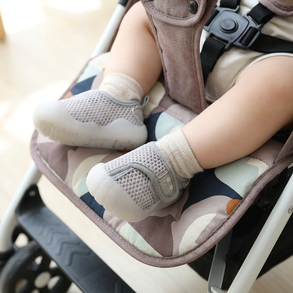 Bequeme Babyschuhe mit weichen, rutschfesten Sohlen