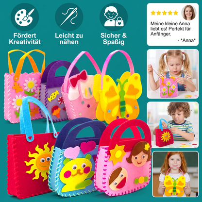 DIY-Niedliches Filz-Handtaschen-Nähset für Kinder
