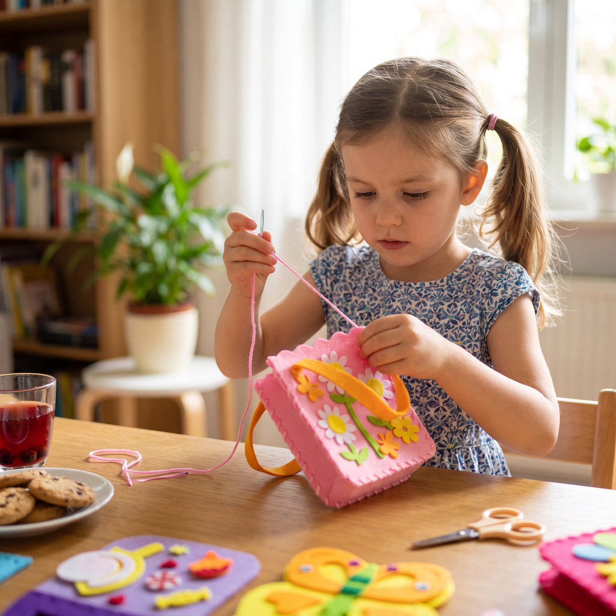 DIY-Niedliches Filz-Handtaschen-Nähset für Kinder