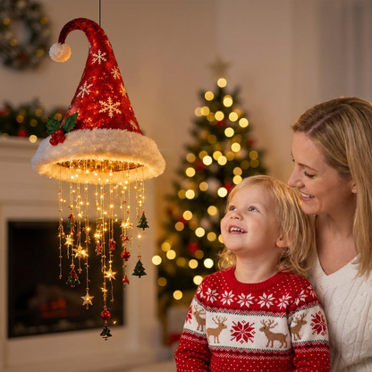 Weihnachtliche Weihnachtsmannmützen-Lichter mit LED-Lichterkette