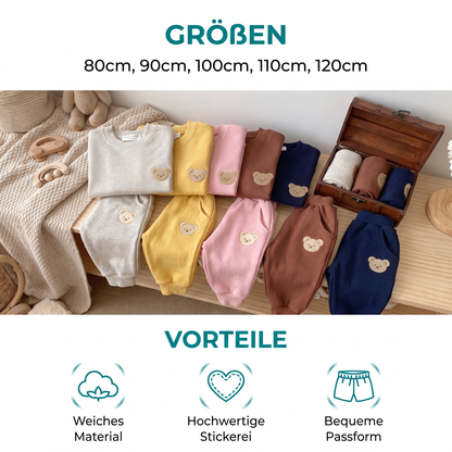 Baby-Outfit mit besticktem Bären-Sweatshirt & passender Jogginghose