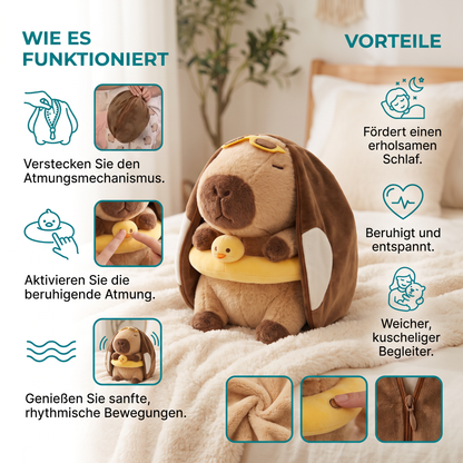 Atmendes Capybara-Plüschtier – Weicher & kuscheliger Schlafbegleiter