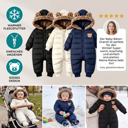 Baby-Bären-Overall – Warmer Einteiler mit Fleecefutter
