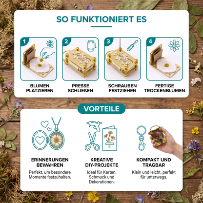Mini-Blumenpresse aus Metall für DIY-Trockenblumen-Bastelprojekte