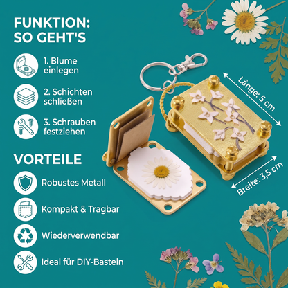 Mini-Blumenpresse aus Metall für DIY-Trockenblumen-Bastelprojekte