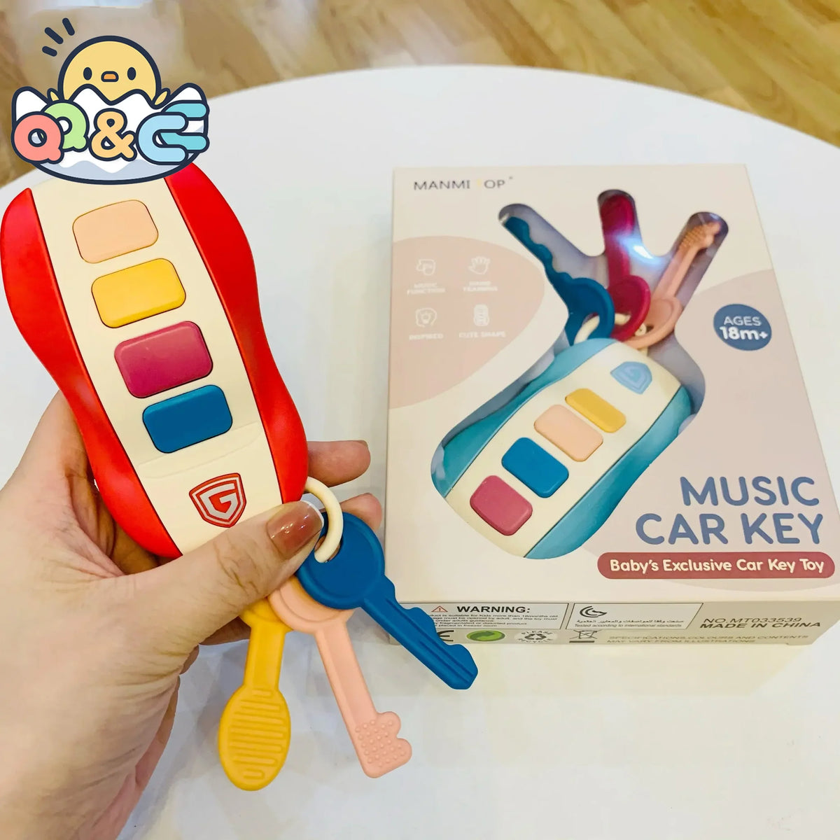 Melodische Fahrt – Musikalisches Spielzeug-Auto mit Tasten und Soundeffekten für Babys