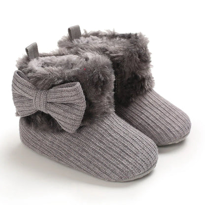 Warme Baby-Winterstiefel – Weiche, gefütterte Hausschuhe mit rutschfester Sohle