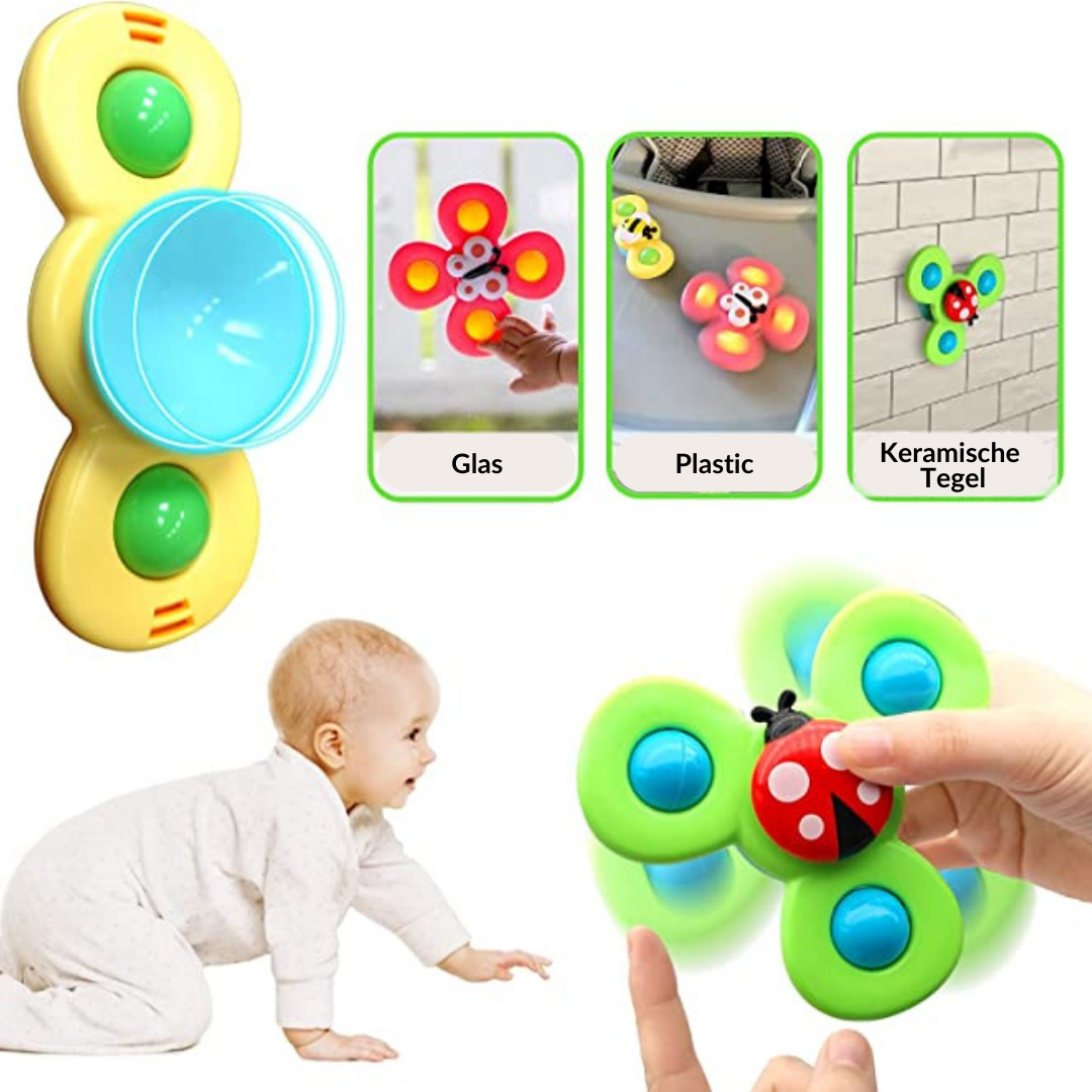 Saugnapf Drehspielset im 3er-Pack