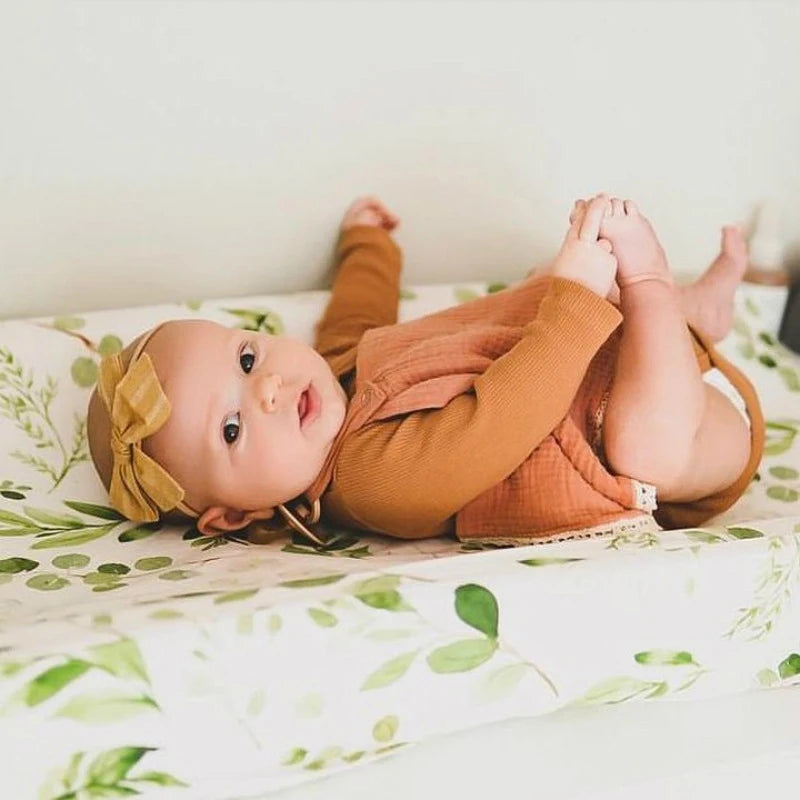 Wickelauflagenbezug für Babys – Weicher Spannbezug für Wickelkommode