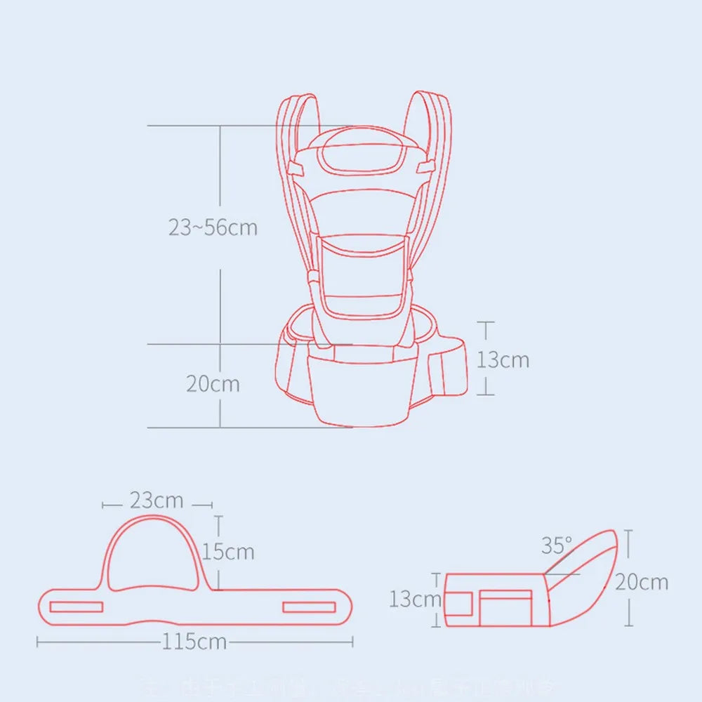 Komfortable Babytrage – Ergonomisches Tragetuch mit Verstaumöglichkeit