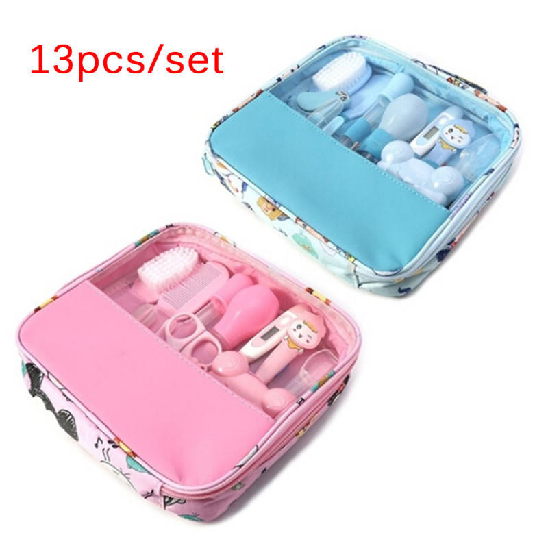 Baby Pflege Set mit Thermometer, Bürste und Nagelknipse