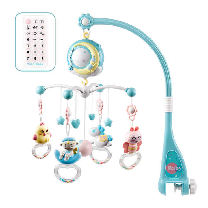Baby-Mobile mit Musik und Lichtprojektion - Einschlafhilfe für Neugeborene