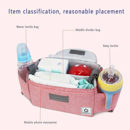 Kinderwagen Organizer Tasche – Multifunktionale Aufbewahrung für Babyzubehör