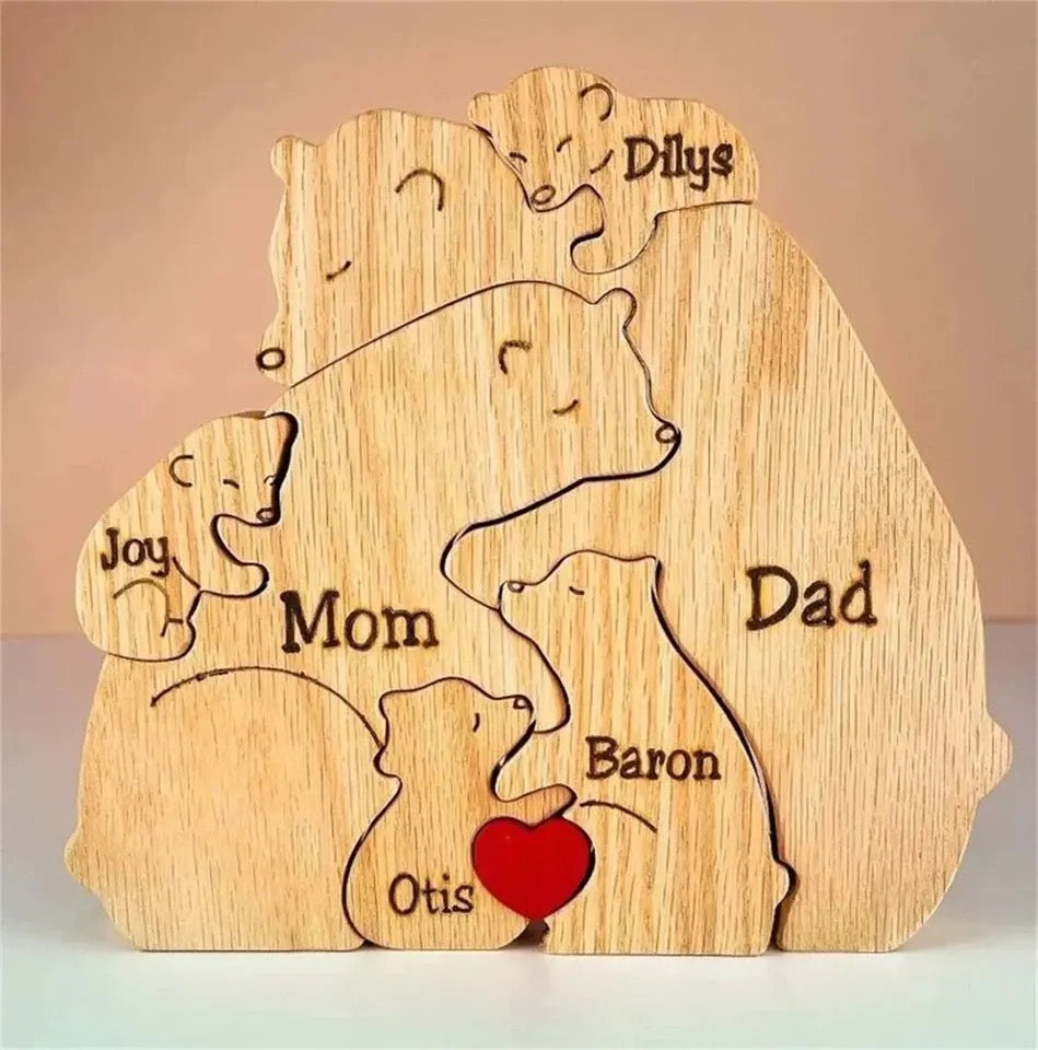 Personalisierbare Bärenfamilie