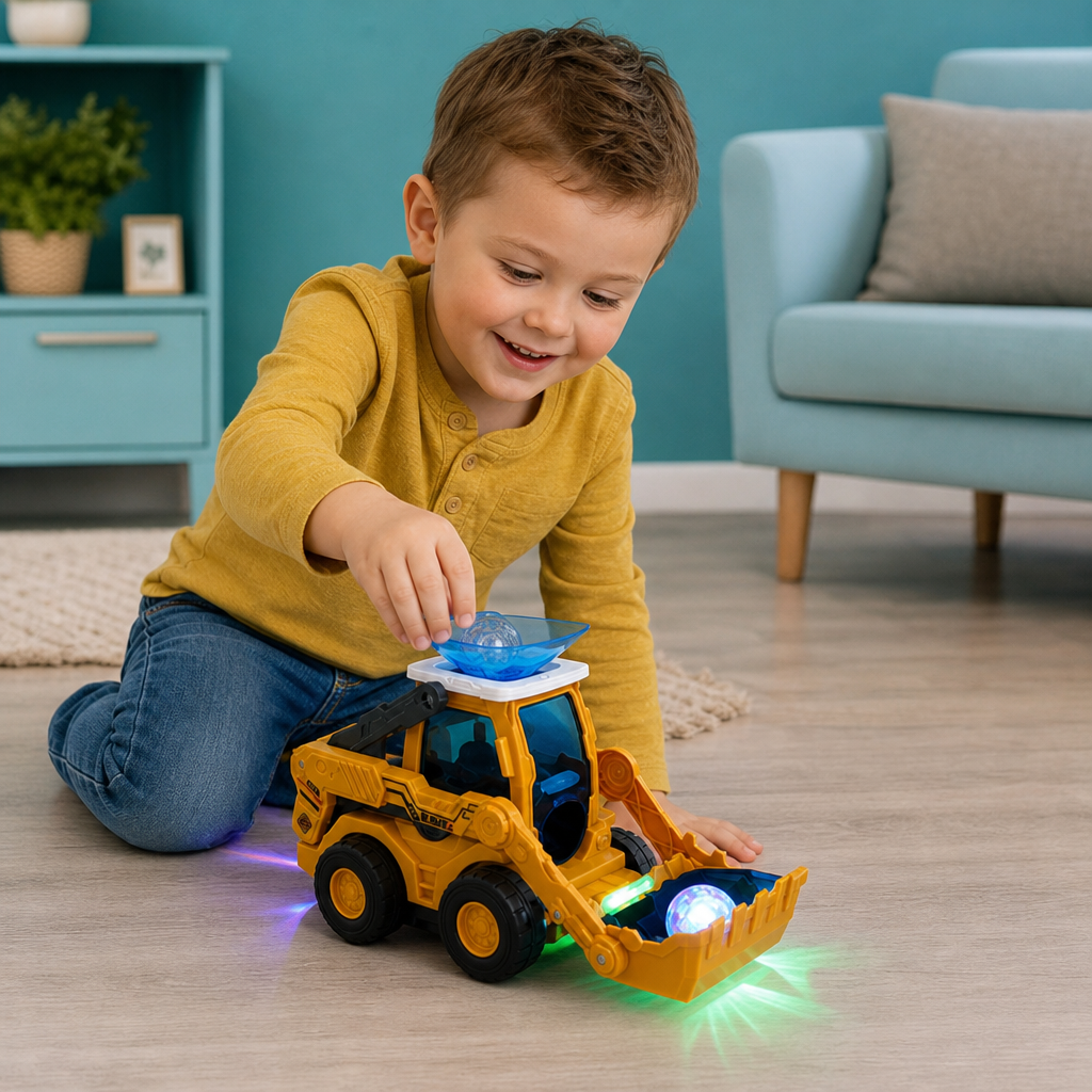 Musikalischer Leucht-Bagger mit automatischer Ball-Schaufelfunktion